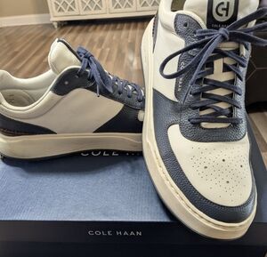 Cole Haan Men's Navy and White Sneakers